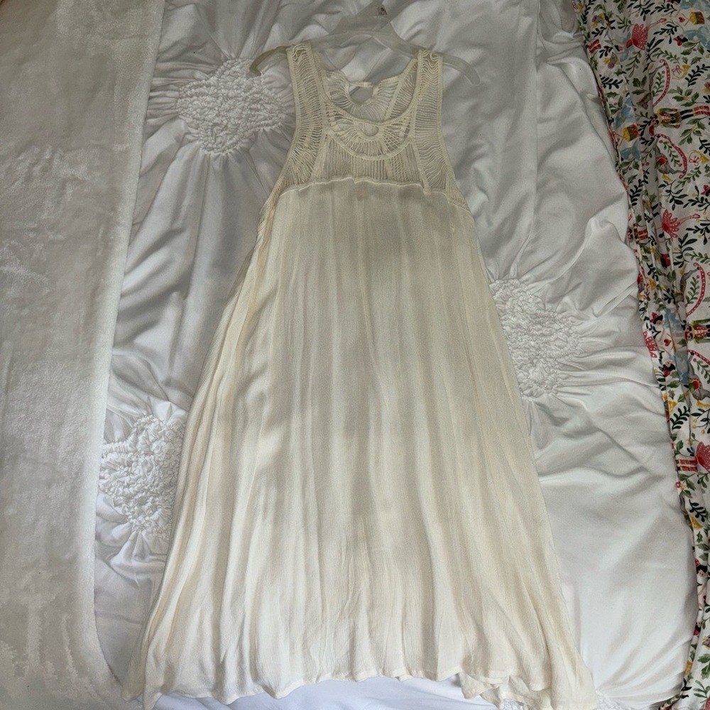 Cream midi dress/pool coverup